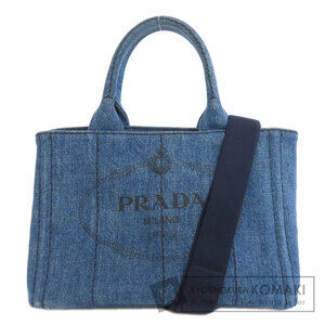 Prada Canapa Tote Bag Denim